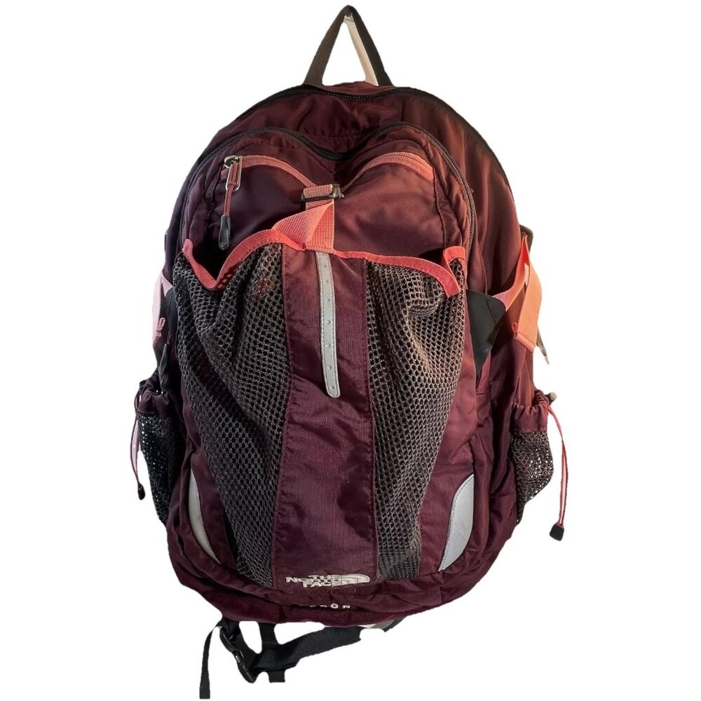 North Face RECON Backpack Maroon Pink GUC Premium Hiking Bag